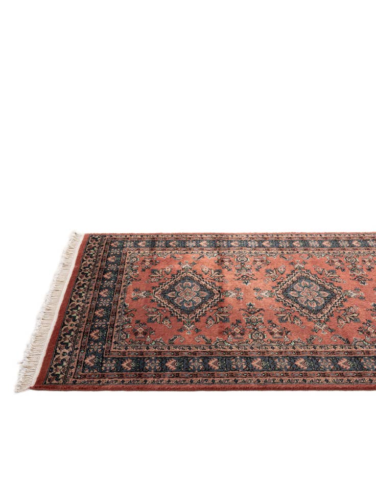 Detail image of  4' 5 x 6' 4  Hand Knotted Bokhara Wool Rug