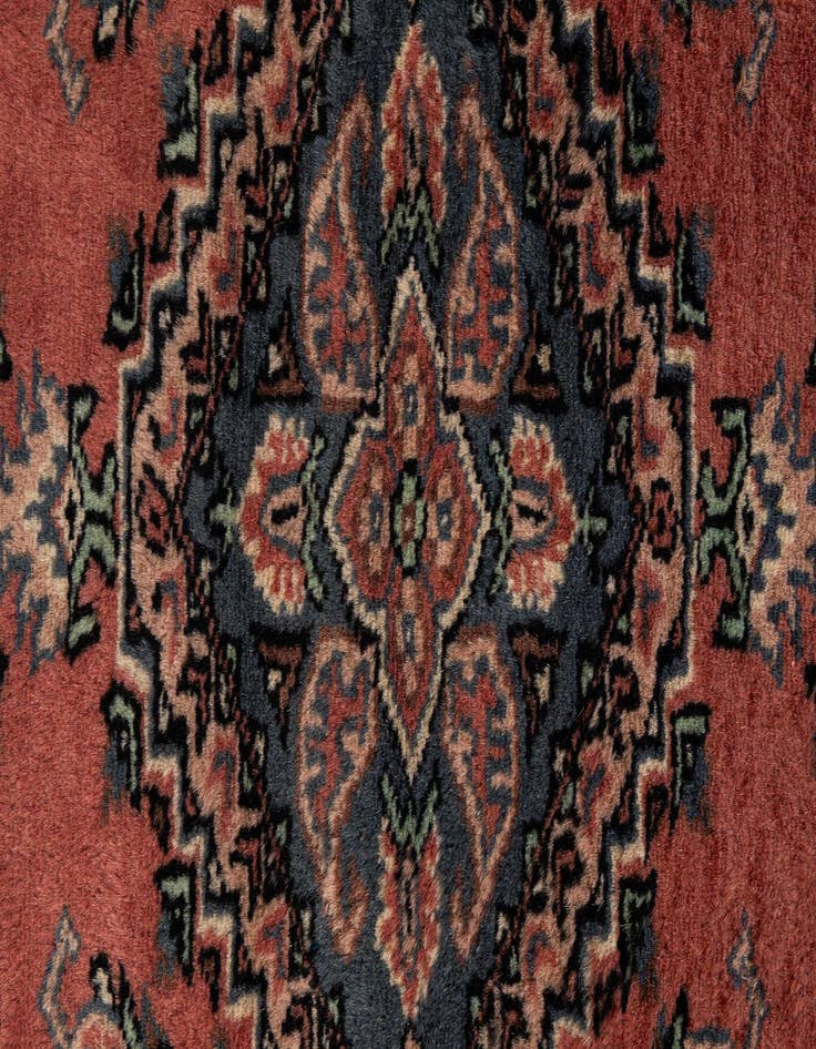 Detail image of  4' 5 x 6' 4  Hand Knotted Bokhara Wool Rug