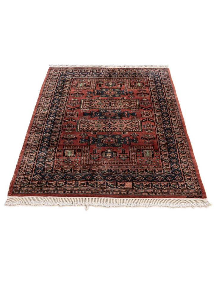 Detail image of  4' 5 x 6' 5  Hand Knotted Bokhara Wool Rug