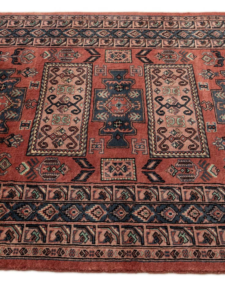 Detail image of  4' 5 x 6' 5  Hand Knotted Bokhara Wool Rug