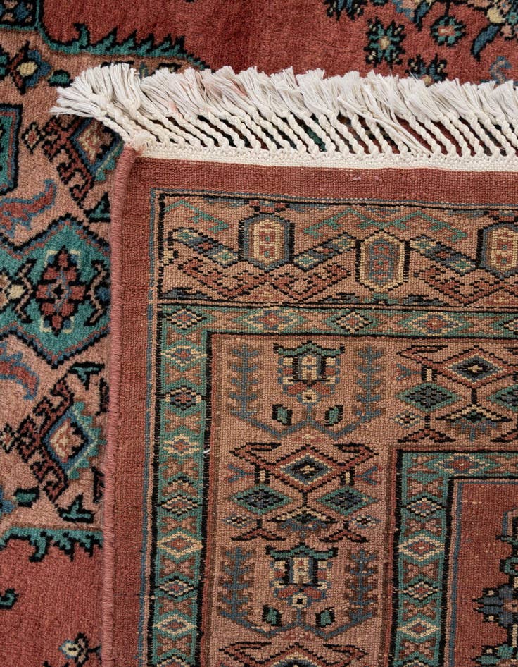 Detail image of  4' 4 x 6'  Hand Knotted Bokhara Oriental Wool Rug