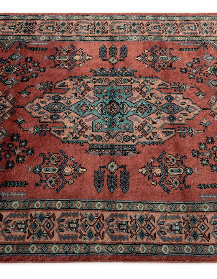 Detail image of  4' 4 x 6'  Hand Knotted Bokhara Oriental Wool Rug