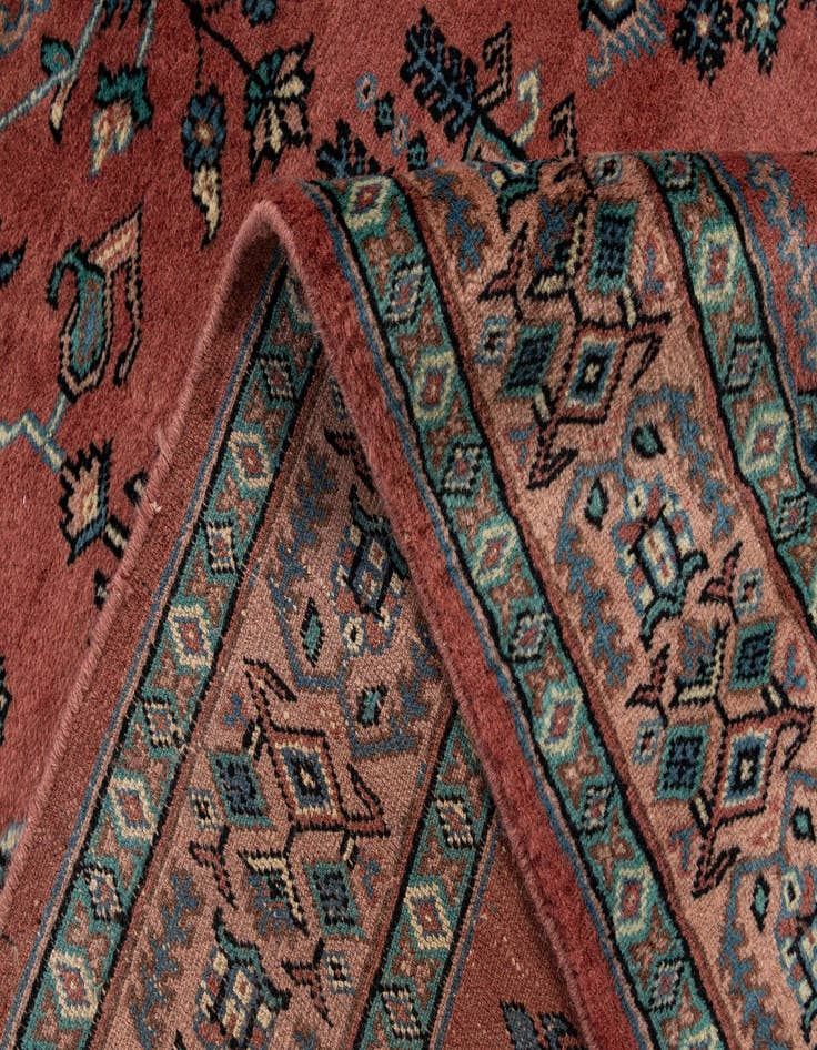 Detail image of  4' 4 x 6'  Hand Knotted Bokhara Oriental Wool Rug