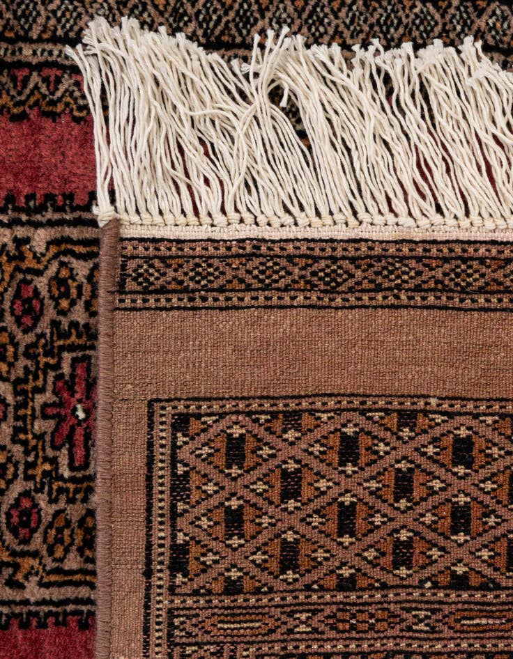 Detail image of  4' 2 x 6' 6  Hand Knotted Bokhara Wool Rug