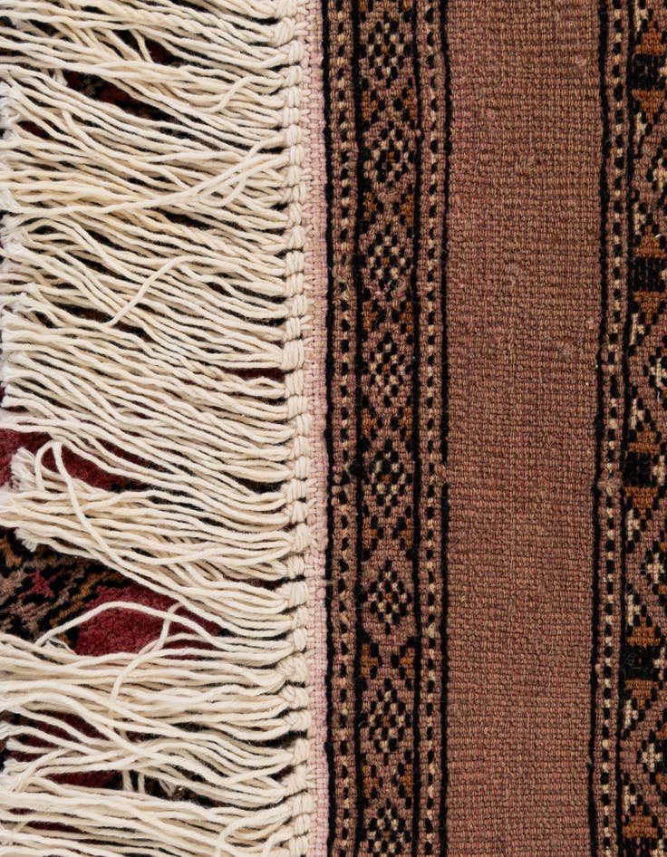 Detail image of  4' 2 x 6' 6  Hand Knotted Bokhara Wool Rug