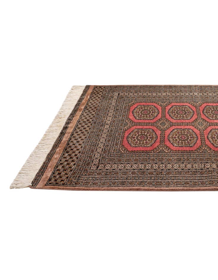 Detail image of  4' 2 x 6' 6  Hand Knotted Bokhara Wool Rug