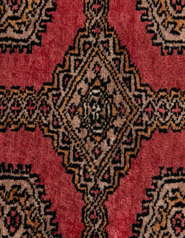 Detail image of  4' 2 x 6' 6  Hand Knotted Bokhara Wool Rug