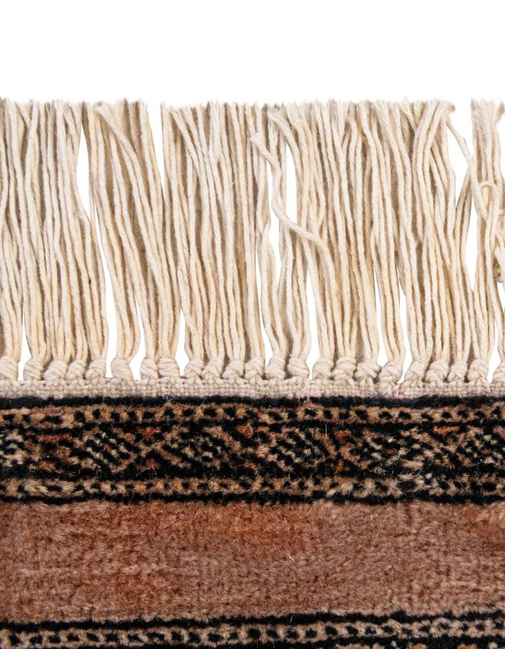 Detail image of  4' 2 x 6' 6  Hand Knotted Bokhara Wool Rug