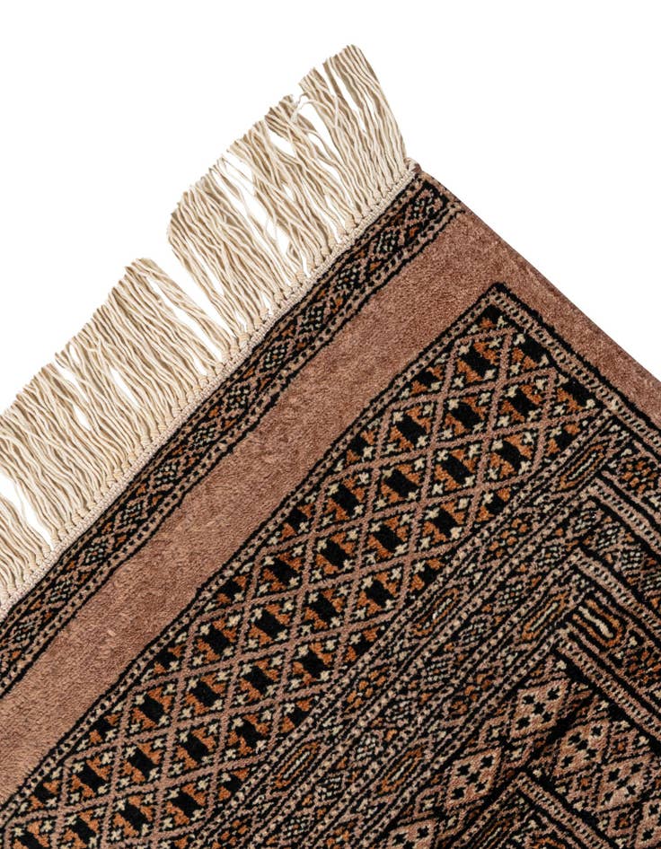 Detail image of  4' 2 x 6' 6  Hand Knotted Bokhara Wool Rug