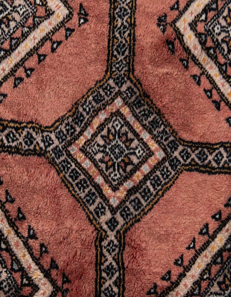 Detail image of  4' 2 x 6' 2  Hand Knotted Bokhara Oriental Wool Rug