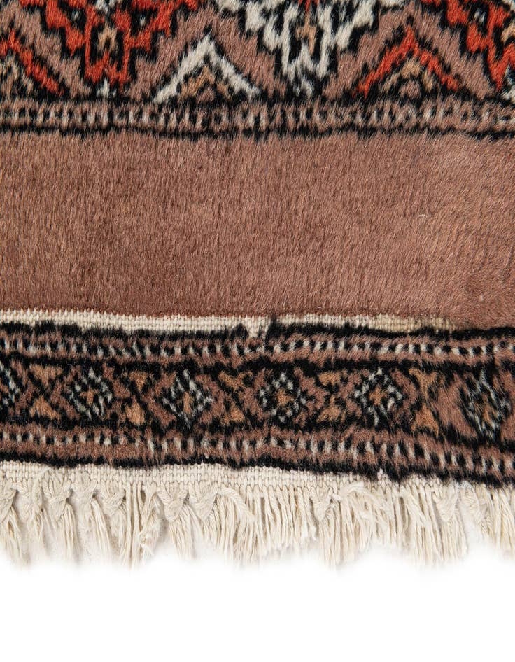 Detail image of  4' 4 x 5' 8  Hand Knotted Bokhara Oriental Wool Rug
