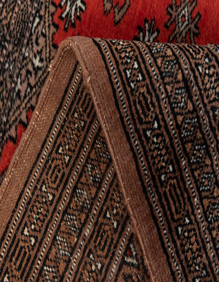 Detail image of  4' 4 x 5' 8  Hand Knotted Bokhara Oriental Wool Rug