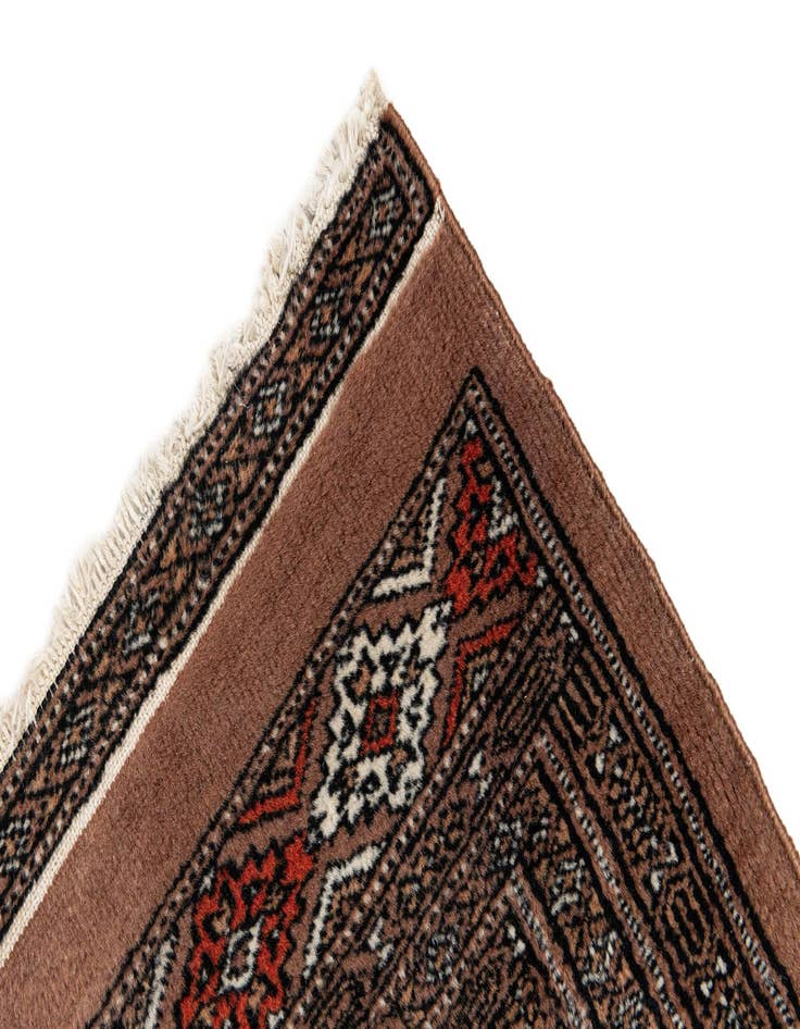 Detail image of  4' 4 x 5' 8  Hand Knotted Bokhara Oriental Wool Rug