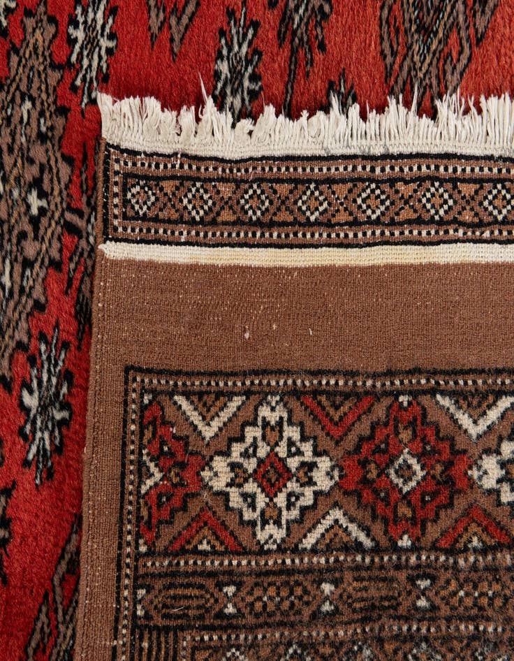 Detail image of  4' 4 x 5' 8  Hand Knotted Bokhara Oriental Wool Rug
