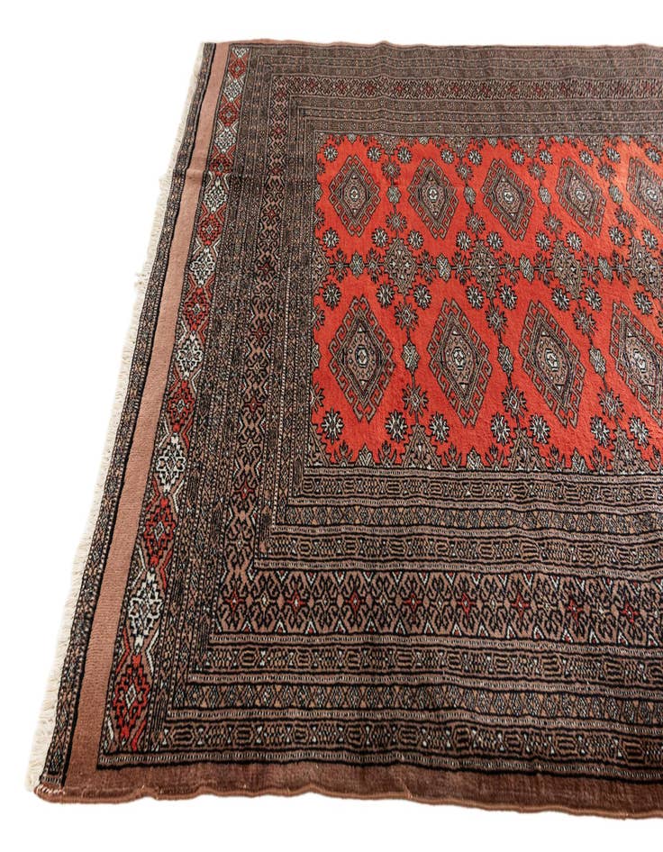 Detail image of  4' 4 x 5' 8  Hand Knotted Bokhara Oriental Wool Rug