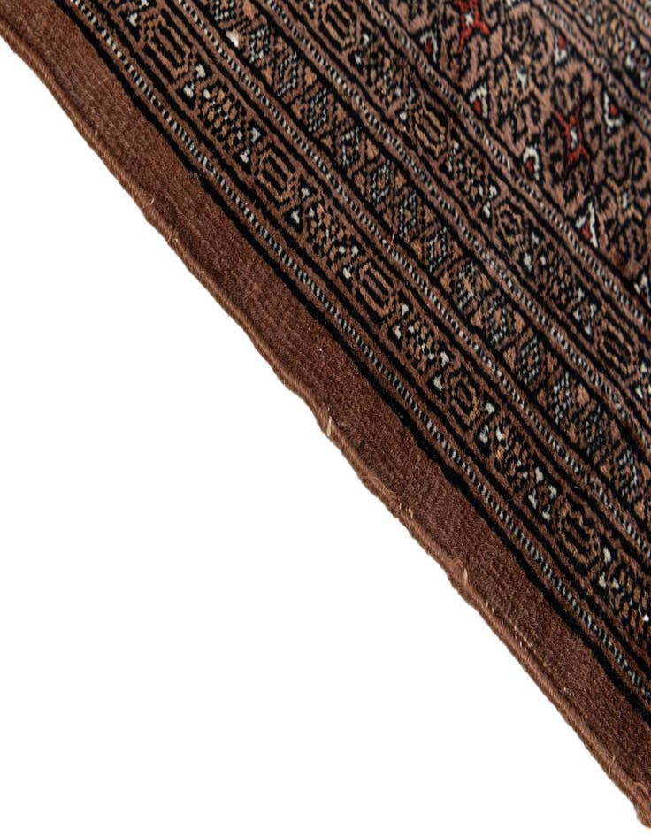 Detail image of  4' 4 x 5' 8  Hand Knotted Bokhara Oriental Wool Rug