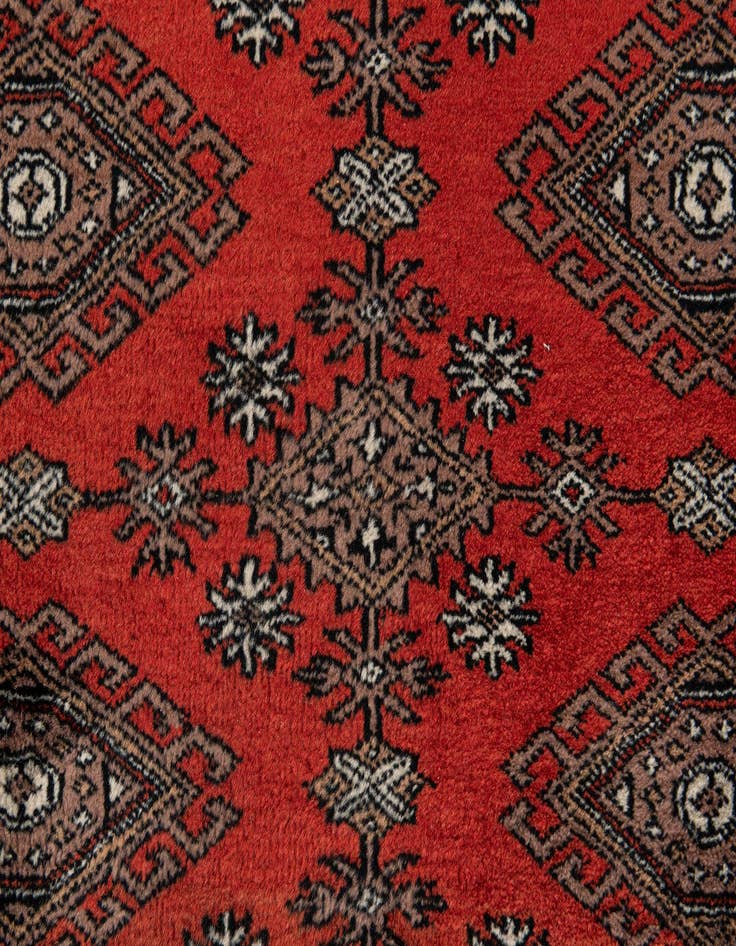 Detail image of  4' 4 x 5' 8  Hand Knotted Bokhara Oriental Wool Rug