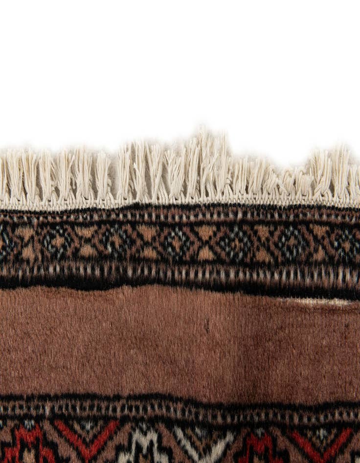 Detail image of  4' 4 x 5' 8  Hand Knotted Bokhara Oriental Wool Rug