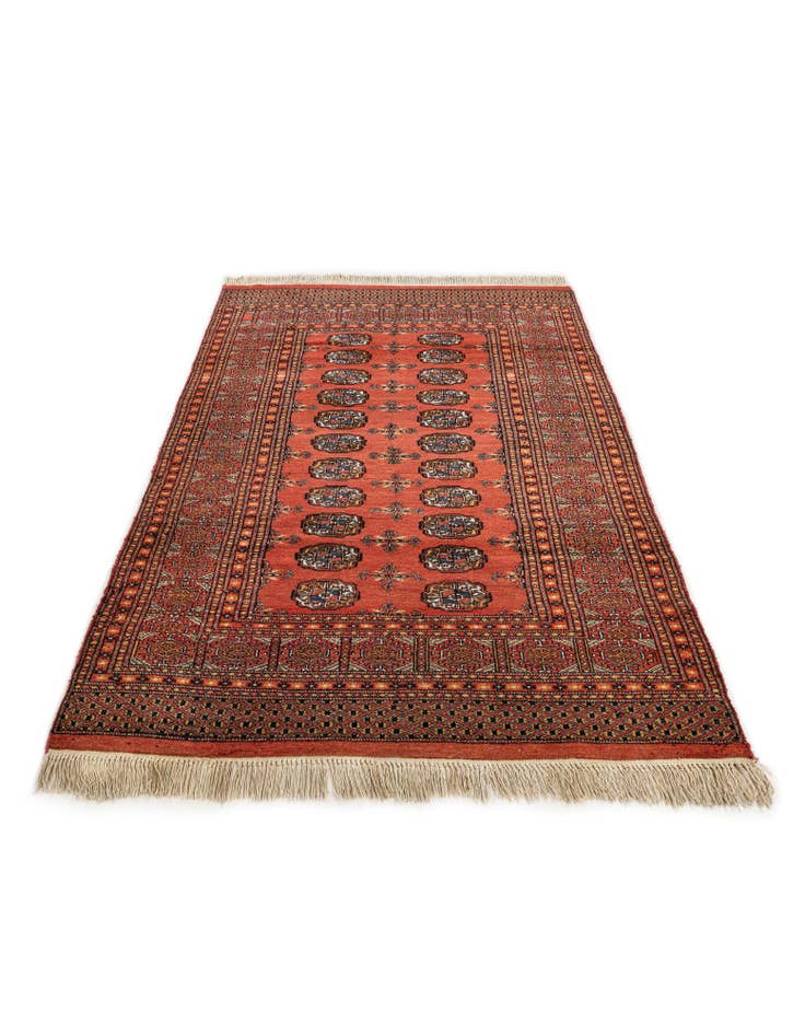 Detail image of  4' x 6' 3  Hand Knotted Bokhara Oriental Wool Rug