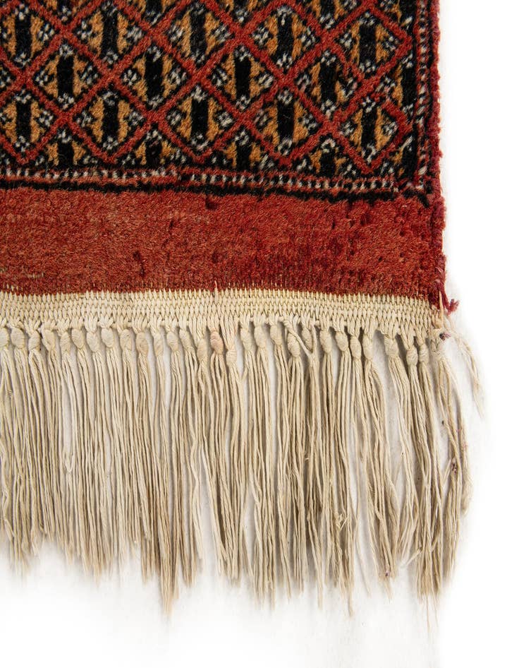 Detail image of  4' x 6' 3  Hand Knotted Bokhara Oriental Wool Rug