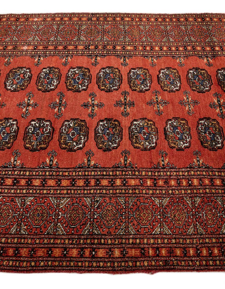 Detail image of  4' x 6' 3  Hand Knotted Bokhara Oriental Wool Rug