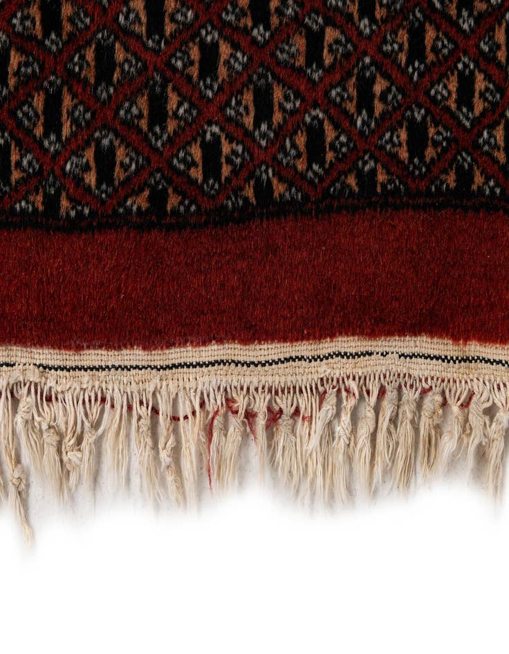 Detail image of  4' 1 x 6' 2  Hand Knotted Bokhara Oriental Wool Rug