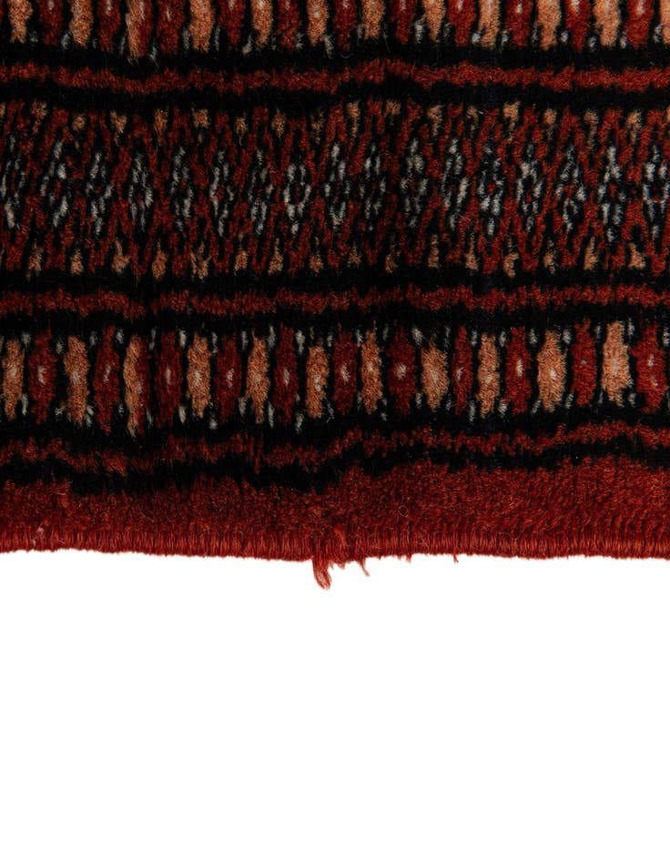 Detail image of  4' 1 x 6' 2  Hand Knotted Bokhara Oriental Wool Rug