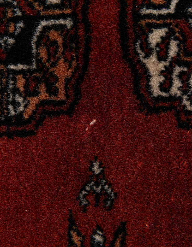 Detail image of  4' 1 x 6' 2  Hand Knotted Bokhara Oriental Wool Rug
