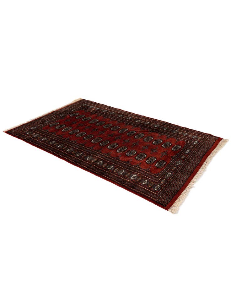 Detail image of  4' 1 x 6' 2  Hand Knotted Bokhara Oriental Wool Rug