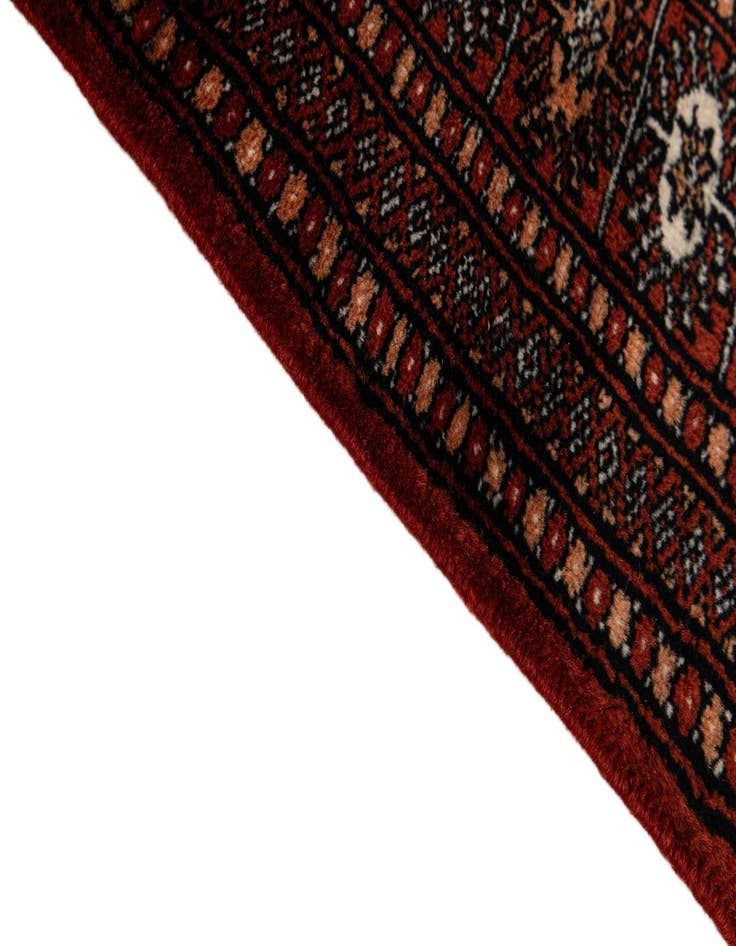 Detail image of  4' 1 x 6' 2  Hand Knotted Bokhara Oriental Wool Rug