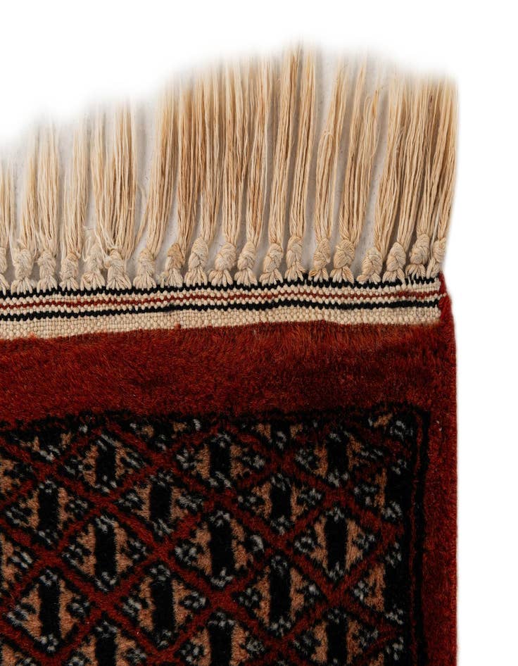 Detail image of  4' 1 x 6' 2  Hand Knotted Bokhara Oriental Wool Rug