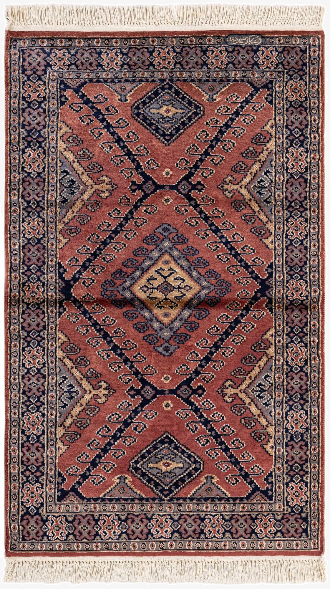  3' 1 x 5' 1  Hand Knotted Bokhara Oriental Rug