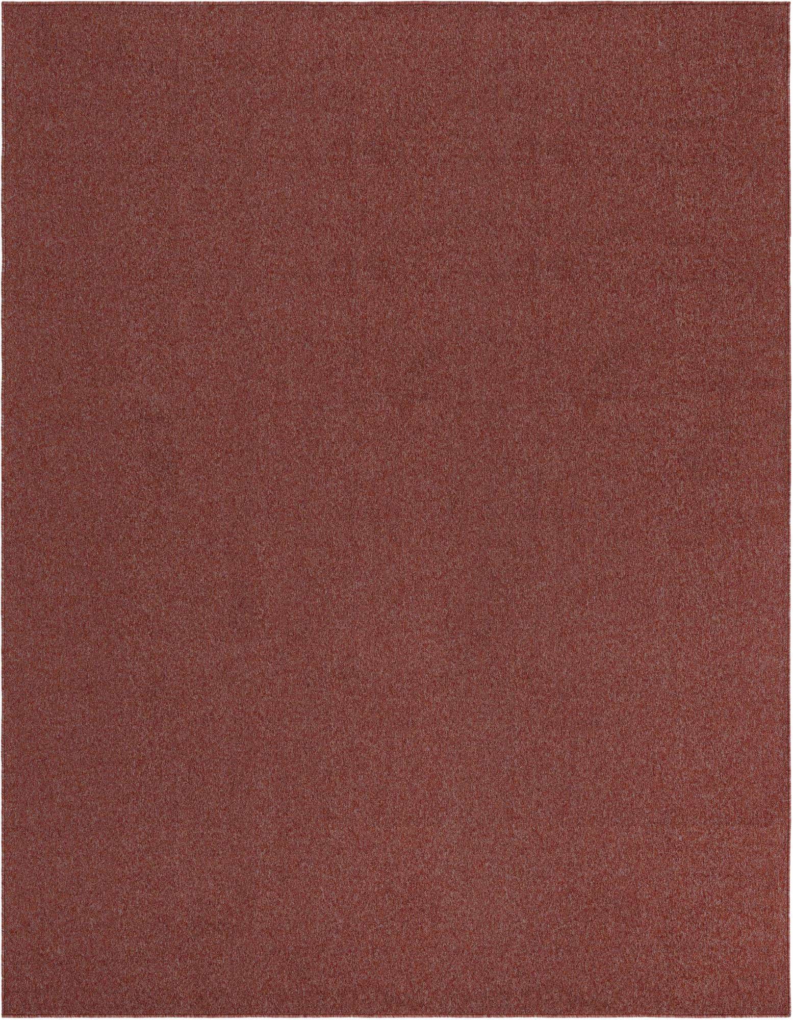 A rectangular 8x10 modern solid orange area rug with a thin pile, ideal for a living room.