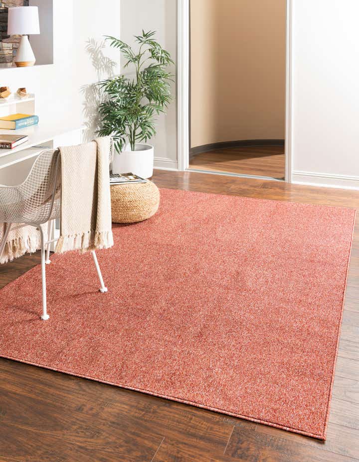 Rust Red 5' 3 x 8' Everyday Solid Rug | Rugs.com