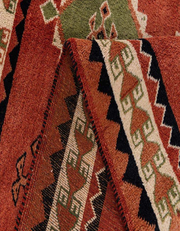 Detail image of  5' 7 x 7' 1  Hand Knotted Gabbeh Persian Wool Rug
