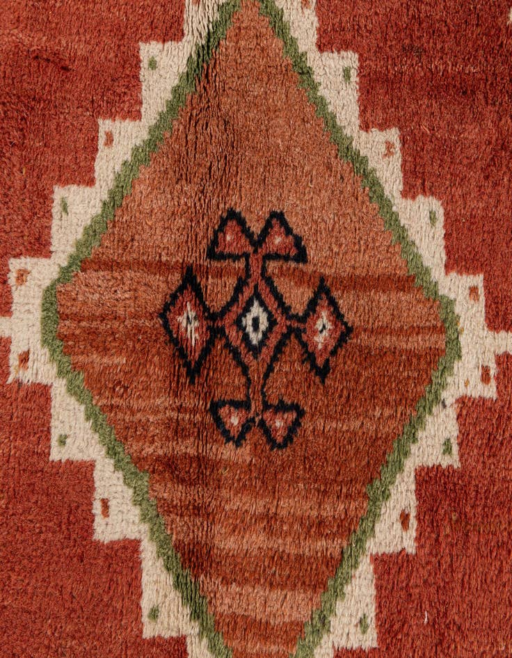 Detail image of  5' 7 x 7' 1  Hand Knotted Gabbeh Persian Wool Rug