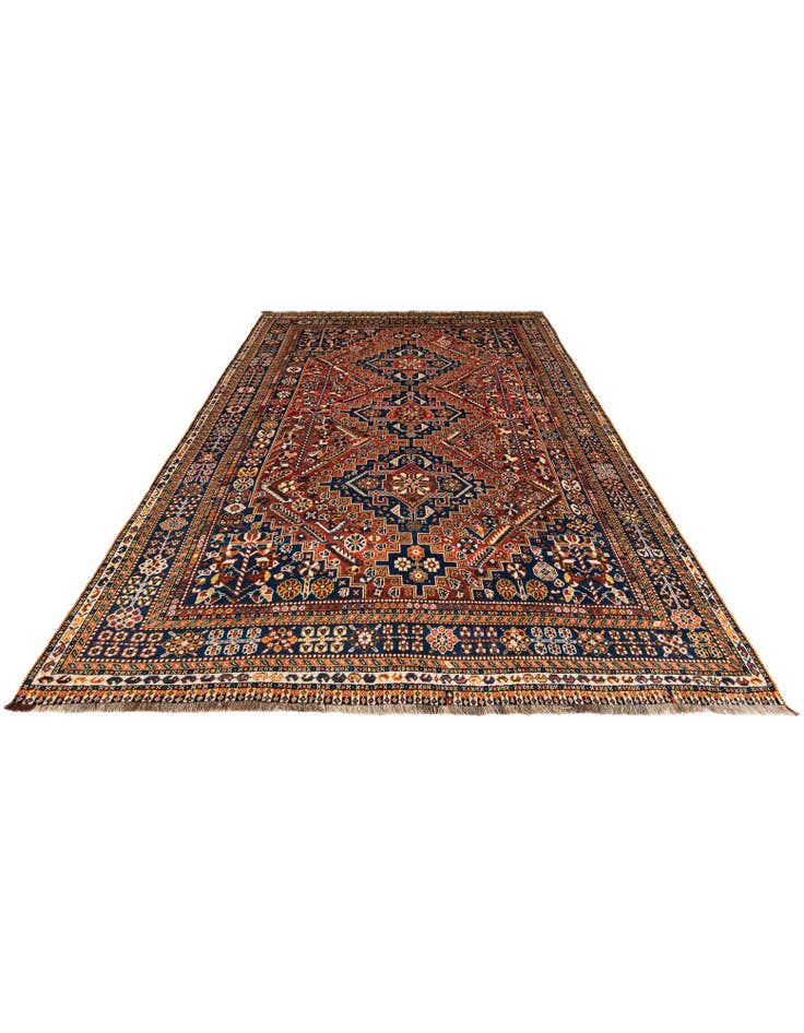 Detail image of  6' 4 x 10' 7  Hand Knotted Ghashghai Persian Wool Rug