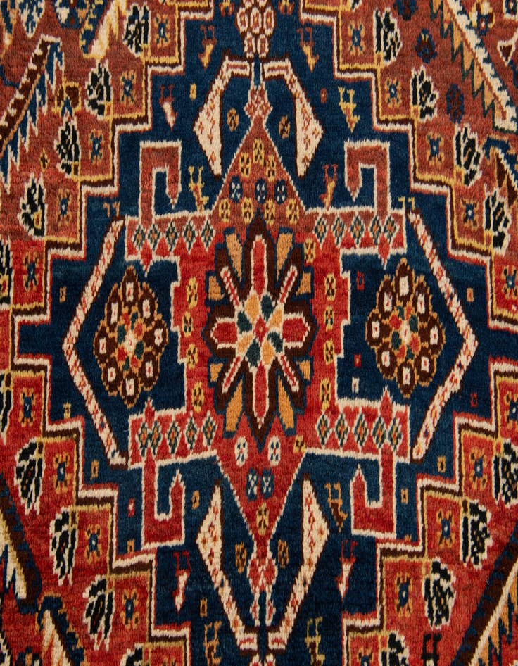 Detail image of  6' 4 x 10' 7  Hand Knotted Ghashghai Persian Wool Rug