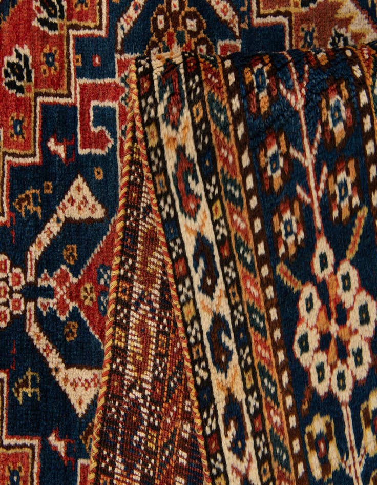 Detail image of  6' 4 x 10' 7  Hand Knotted Ghashghai Persian Wool Rug