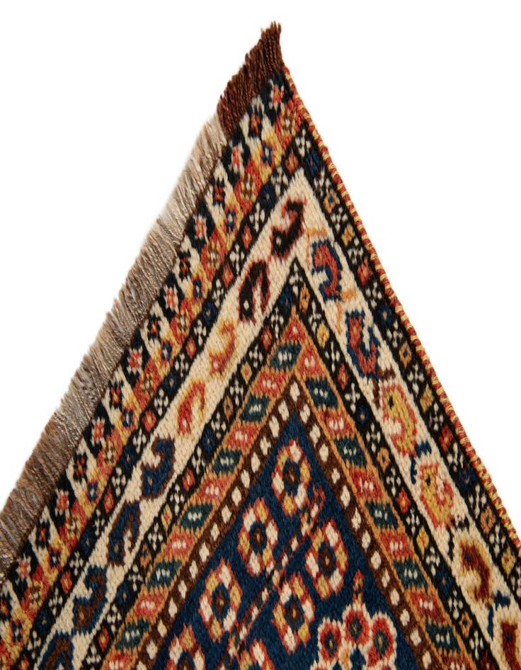 Detail image of  6' 4 x 10' 7  Hand Knotted Ghashghai Persian Wool Rug