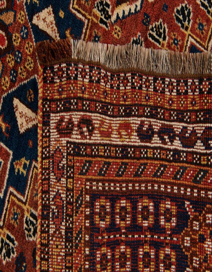 Detail image of  6' 4 x 10' 7  Hand Knotted Ghashghai Persian Wool Rug