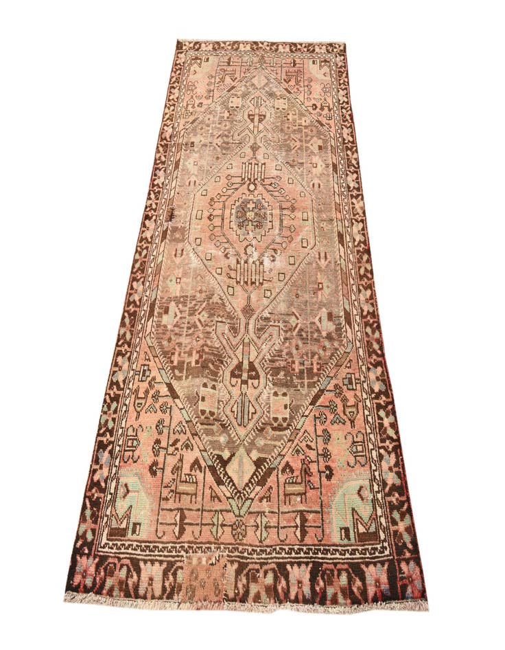 Detail image of  3' 10 x 7' 3  Hand Knotted Hamedan Persian Wool Rug