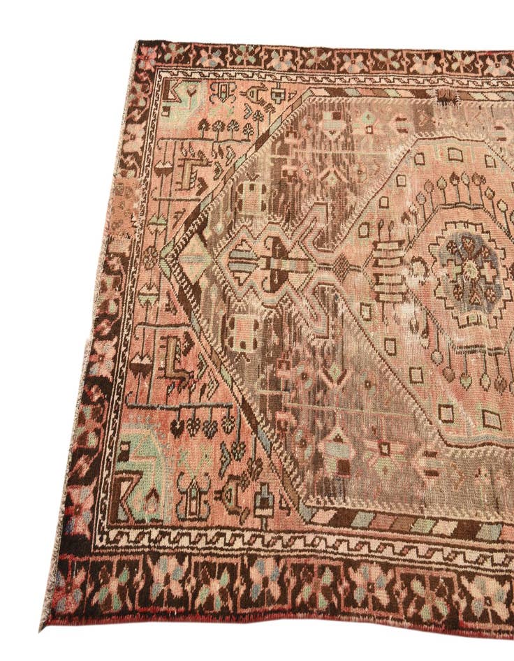 Detail image of  3' 10 x 7' 3  Hand Knotted Hamedan Persian Wool Rug