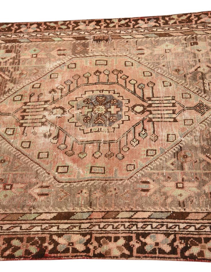 Detail image of  3' 10 x 7' 3  Hand Knotted Hamedan Persian Wool Rug