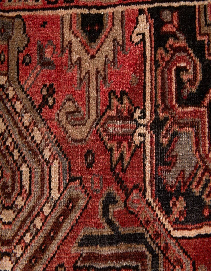 Detail image of  9' 7 x 11' 6  Hand Knotted Heriz Persian Wool Rug