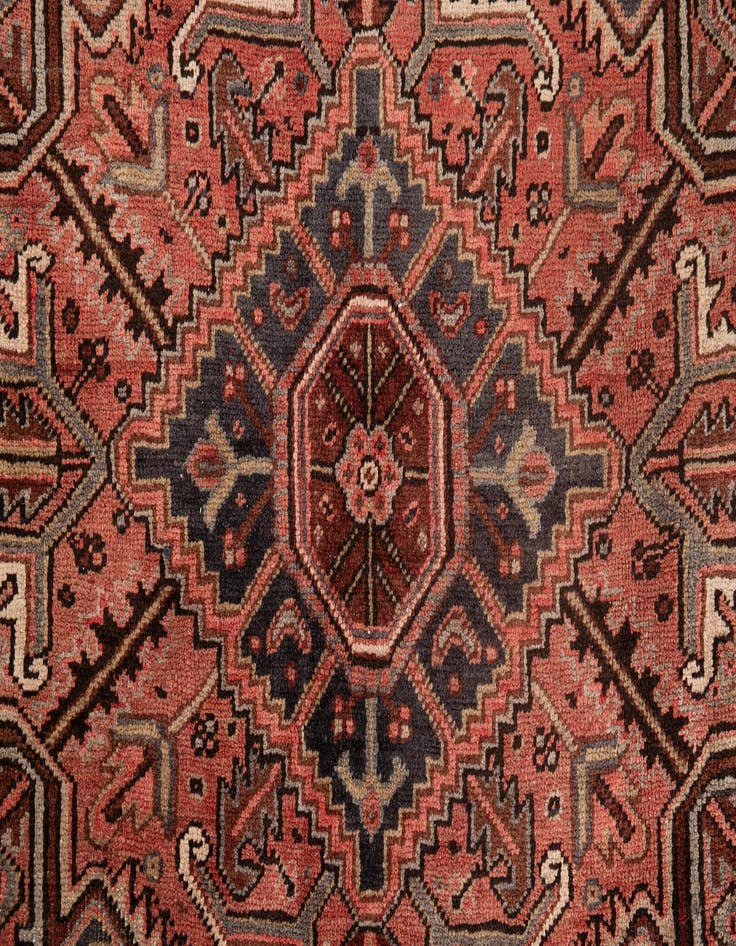Detail image of  9' 7 x 11' 6  Hand Knotted Heriz Persian Wool Rug