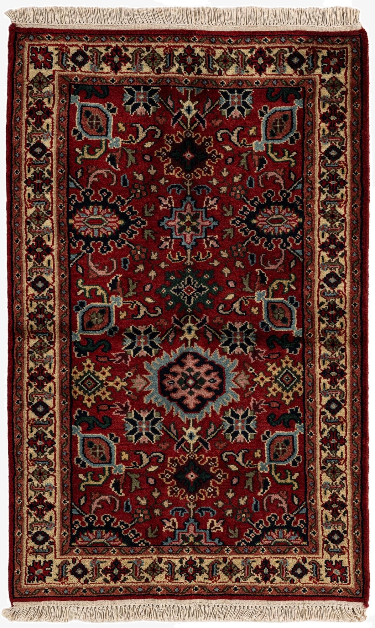  3' x 4' 10  Hand Knotted Heriz Wool Rug