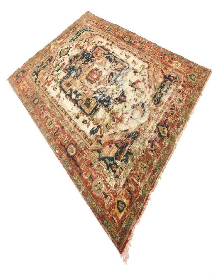 Detail image of  6' 7 x 9' 9  Hand Knotted Jaipur Agra Wool Rug