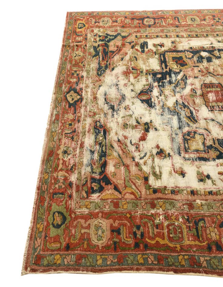 Detail image of  6' 7 x 9' 9  Hand Knotted Jaipur Agra Wool Rug