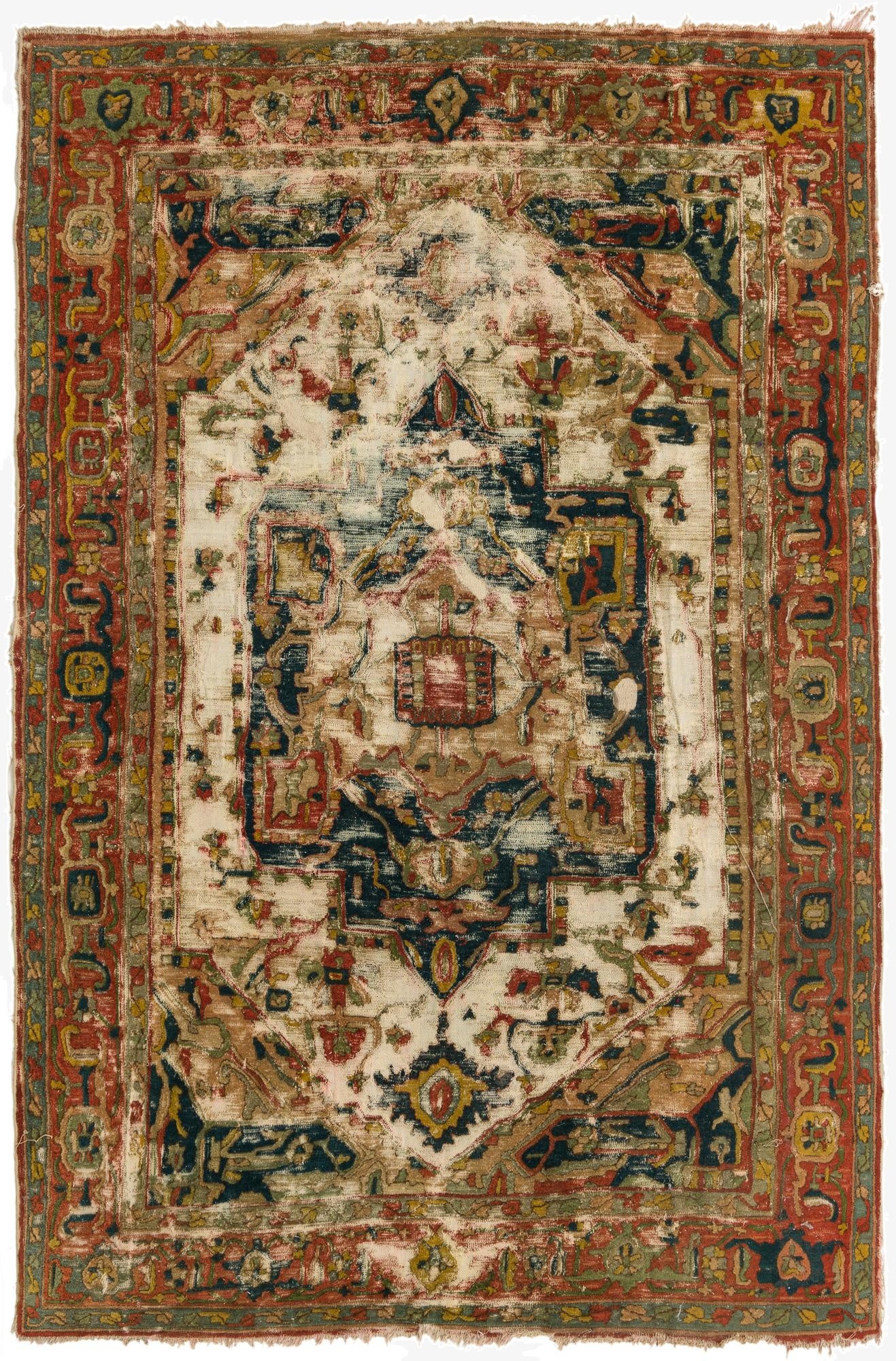  6' 7 x 9' 9  Hand Knotted Jaipur Agra Wool Rug